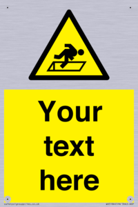 Custom Warning Hatch Sign